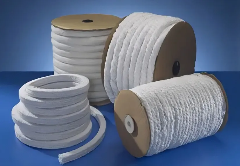 Rolls of ceramic fiber rope for sealing and high-temperature insulation applications