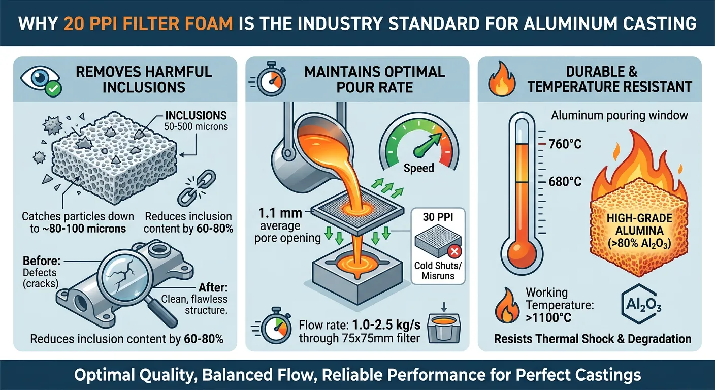 Why Is 20 PPI Filter Foam So Widely Used in Aluminum Foundries?