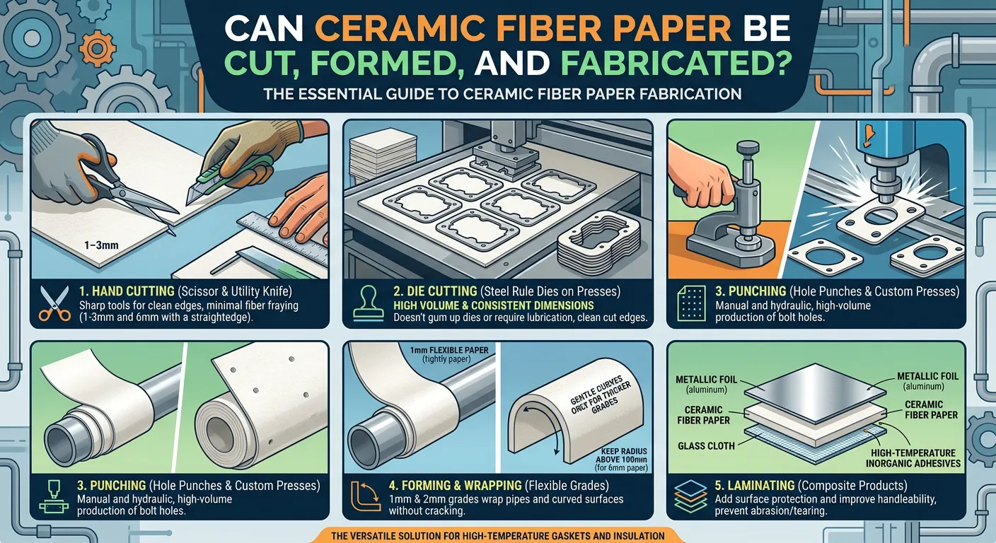 ceramic paper be cut、formed、fabricated
