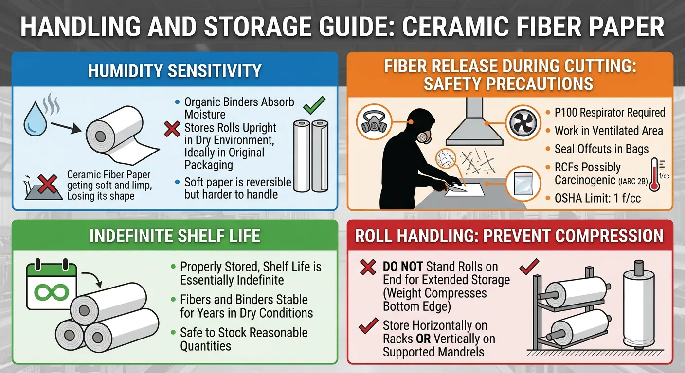 handling and storage guide of ceramic fiber paper