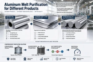 aluminum melt purification for different products